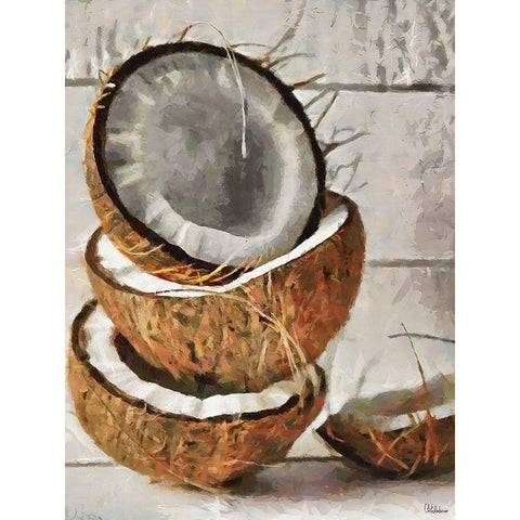 Coco White Modern Wood Framed Art Print by Medeiros, Celito