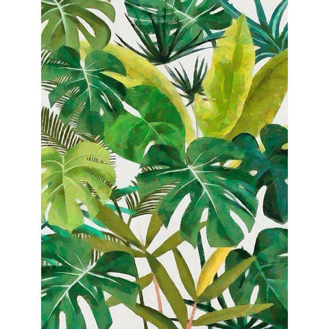 Tropical Leaves I Gold Ornate Wood Framed Art Print with Double Matting by Medeiros, Celito