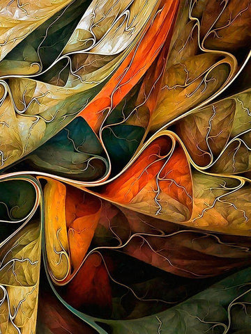 Abstract Waves V Black Ornate Wood Framed Art Print with Double Matting by Medeiros, Celito