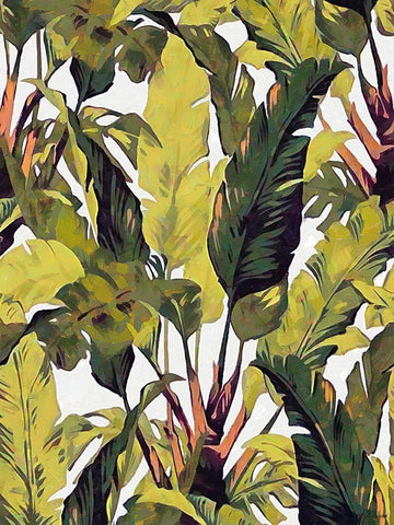Tropical Leaves VI Black Ornate Wood Framed Art Print with Double Matting by Medeiros, Celito