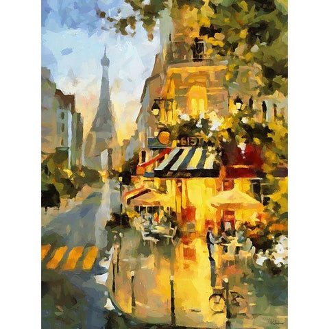 City Life IX White Modern Wood Framed Art Print by Medeiros, Celito