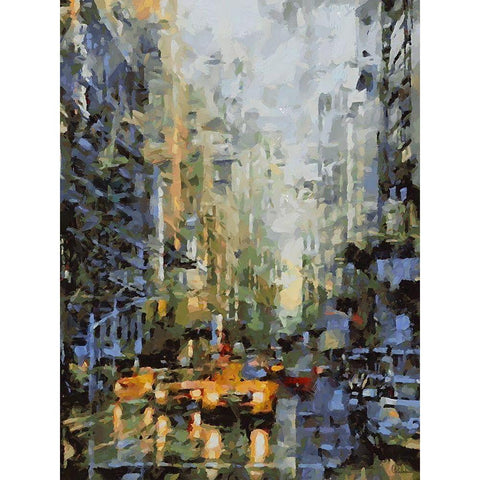 City Life XIII White Modern Wood Framed Art Print by Medeiros, Celito