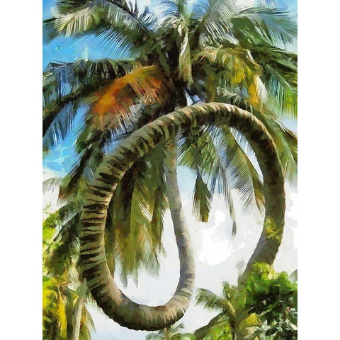 Crazy Palm Tree Gold Ornate Wood Framed Art Print with Double Matting by Medeiros, Celito