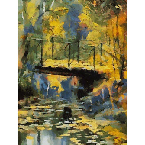 Romantic Nature in Autumn XVI White Modern Wood Framed Art Print by Medeiros, Celito