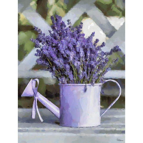 Purple Can with Lavender Black Modern Wood Framed Art Print by Medeiros, Celito