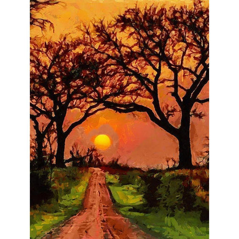 Follow the Sun Gold Ornate Wood Framed Art Print with Double Matting by Medeiros, Celito