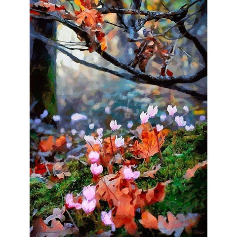 Early Spring Flowers Black Modern Wood Framed Art Print with Double Matting by Medeiros, Celito