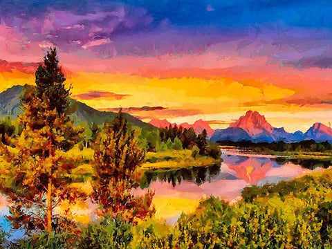 Sunset above the Rocky Mountains Black Ornate Wood Framed Art Print with Double Matting by Medeiros, Celito
