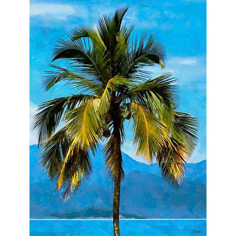 Pink a Purple Flowering Tree White Modern Wood Framed Art Print by Medeiros, Celito