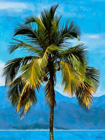 Pink a Purple Flowering Tree White Modern Wood Framed Art Print with Double Matting by Medeiros, Celito