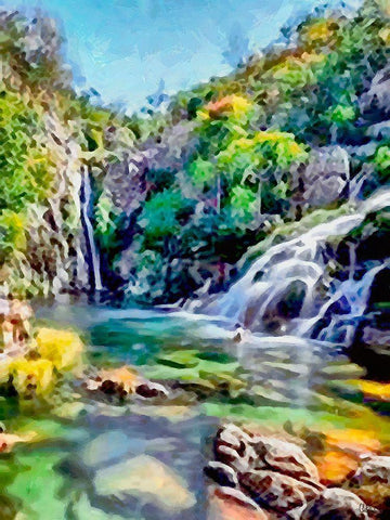 Beautiful Beach Black Ornate Wood Framed Art Print with Double Matting by Medeiros, Celito