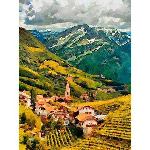 Memmories of Austria Black Modern Wood Framed Art Print with Double Matting by Medeiros, Celito