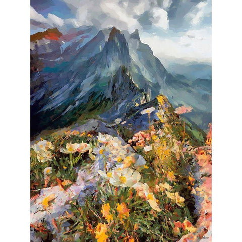 Memmories of the Dolomites Black Modern Wood Framed Art Print by Medeiros, Celito