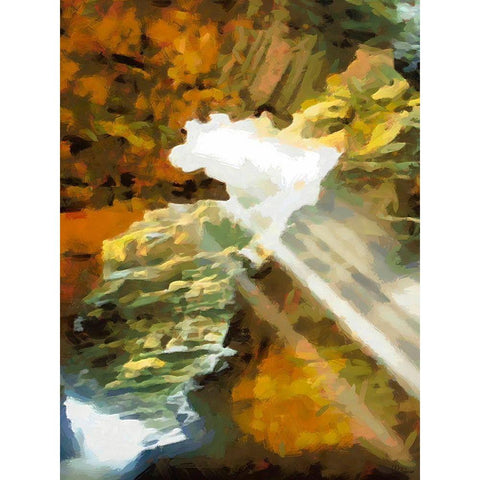Rays of Light between the Rocks White Modern Wood Framed Art Print by Medeiros, Celito