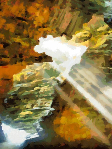 Rays of Light between the Rocks Black Ornate Wood Framed Art Print with Double Matting by Medeiros, Celito