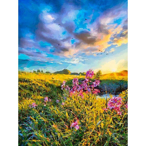 Beautiful Nature Black Modern Wood Framed Art Print with Double Matting by Medeiros, Celito