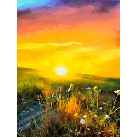 Fresh Sunrise Gold Ornate Wood Framed Art Print with Double Matting by Medeiros, Celito