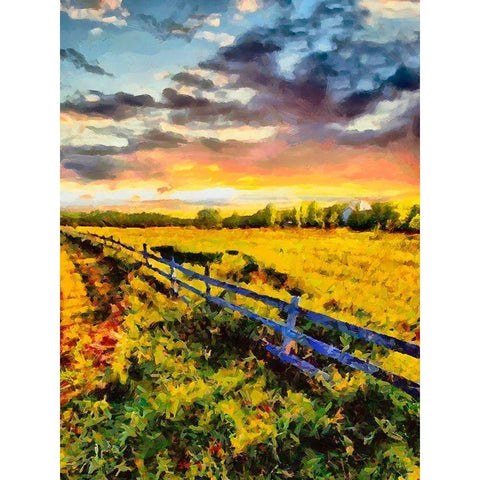 Romantic Sunset IV Black Modern Wood Framed Art Print with Double Matting by Medeiros, Celito