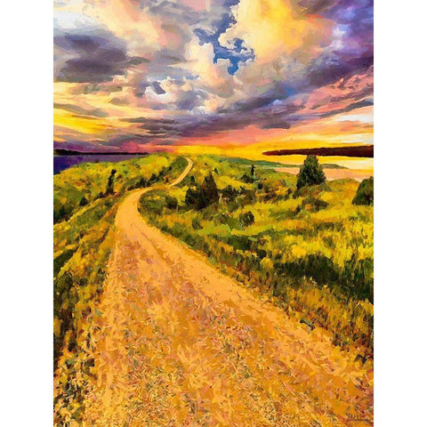 Long Way Home I White Modern Wood Framed Art Print by Medeiros, Celito