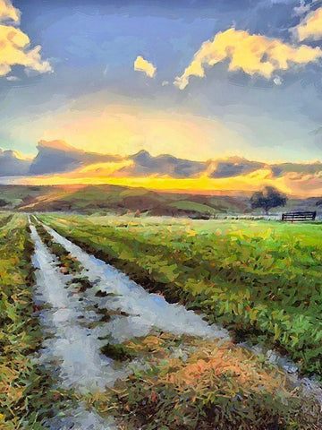 Long Way Home II White Modern Wood Framed Art Print with Double Matting by Medeiros, Celito
