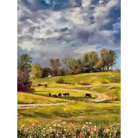 Long Way Home IV Black Modern Wood Framed Art Print with Double Matting by Medeiros, Celito