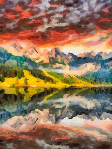Dolomity Mountains V White Modern Wood Framed Art Print with Double Matting by Medeiros, Celito