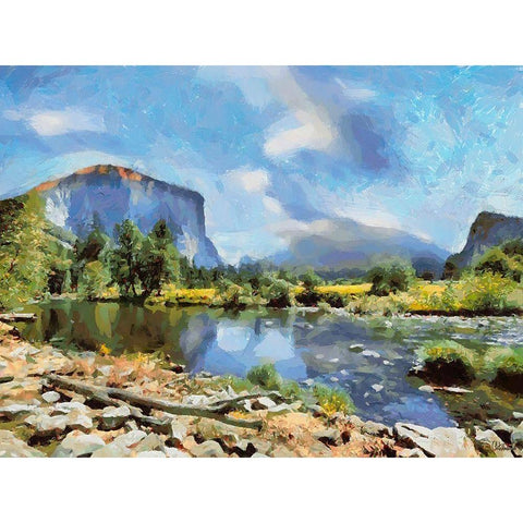 Yosemite NP2 White Modern Wood Framed Art Print by Medeiros, Celito