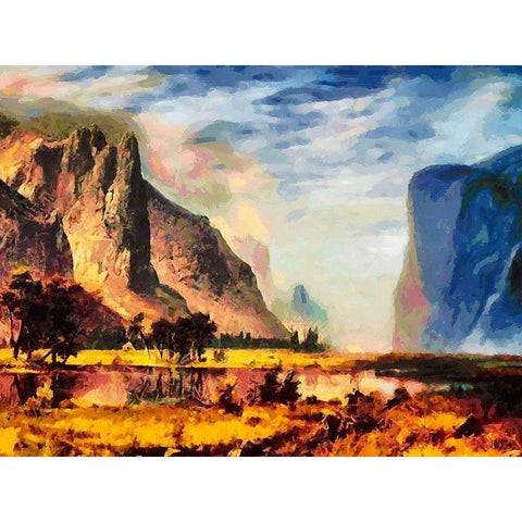 Yosemite NP4 White Modern Wood Framed Art Print by Medeiros, Celito