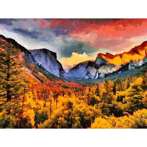 Yosemite NP11 White Modern Wood Framed Art Print by Medeiros, Celito