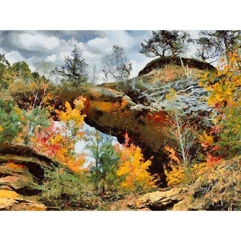 National Parks 2 Gold Ornate Wood Framed Art Print with Double Matting by Medeiros, Celito