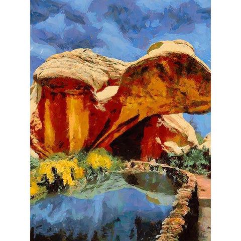 National Parks 3 White Modern Wood Framed Art Print by Medeiros, Celito