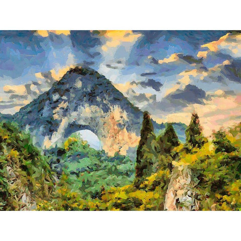 National Parks 8 Black Modern Wood Framed Art Print with Double Matting by Medeiros, Celito