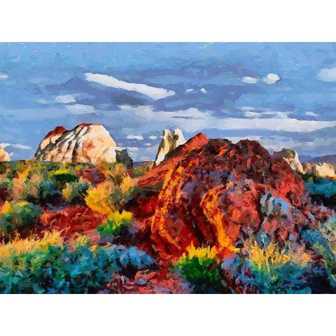 Great National Parks I White Modern Wood Framed Art Print by Medeiros, Celito