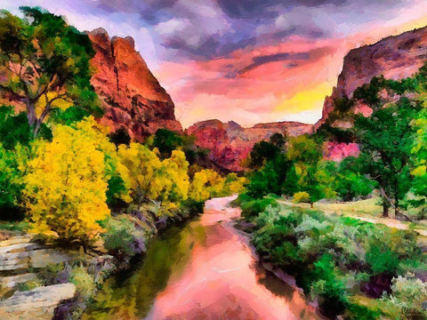 Great National Parks IX Black Ornate Wood Framed Art Print with Double Matting by Medeiros, Celito