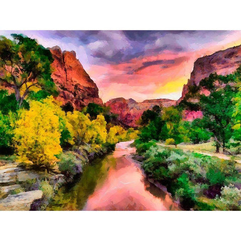 Great National Parks IX White Modern Wood Framed Art Print by Medeiros, Celito