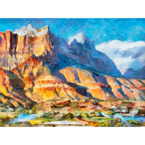Great National Parks XI Black Modern Wood Framed Art Print with Double Matting by Medeiros, Celito
