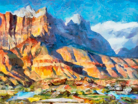 Great National Parks XI White Modern Wood Framed Art Print with Double Matting by Medeiros, Celito