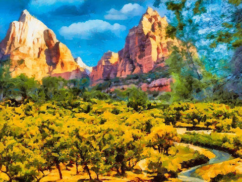 Great National Parks XII White Modern Wood Framed Art Print with Double Matting by Medeiros, Celito