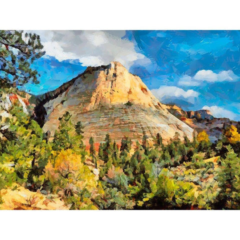 Great National Parks XIII White Modern Wood Framed Art Print by Medeiros, Celito