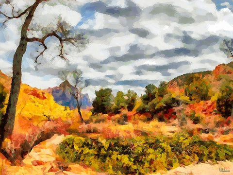 Great National Parks XIV White Modern Wood Framed Art Print with Double Matting by Medeiros, Celito