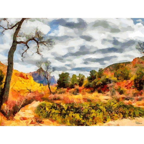 Great National Parks XIV White Modern Wood Framed Art Print by Medeiros, Celito