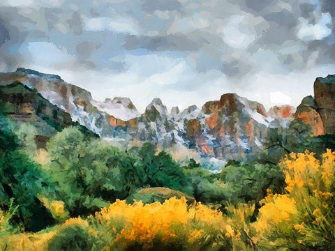 Great National Parks XV Black Ornate Wood Framed Art Print with Double Matting by Medeiros, Celito