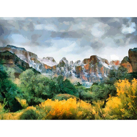 Great National Parks XV Black Modern Wood Framed Art Print by Medeiros, Celito