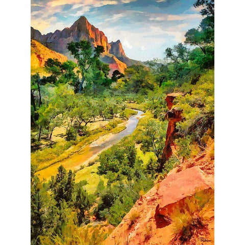 Beauty of Rocks II Black Modern Wood Framed Art Print with Double Matting by Medeiros, Celito