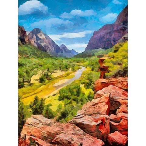 Beauty of Rocks III Black Modern Wood Framed Art Print with Double Matting by Medeiros, Celito
