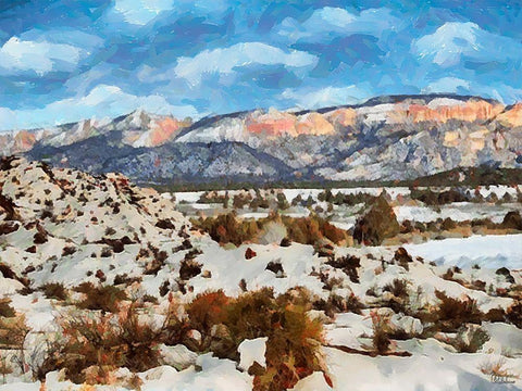 Beauty of Rocks XII White Modern Wood Framed Art Print with Double Matting by Medeiros, Celito