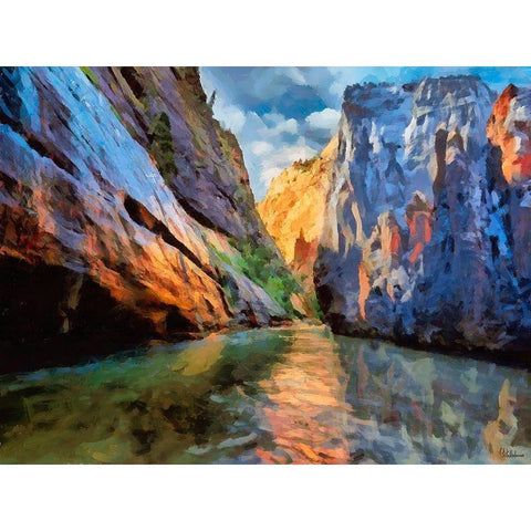 Beauty of Rocks XVI Black Modern Wood Framed Art Print with Double Matting by Medeiros, Celito