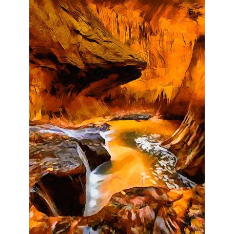 Yellow Laguna Black Modern Wood Framed Art Print by Medeiros, Celito