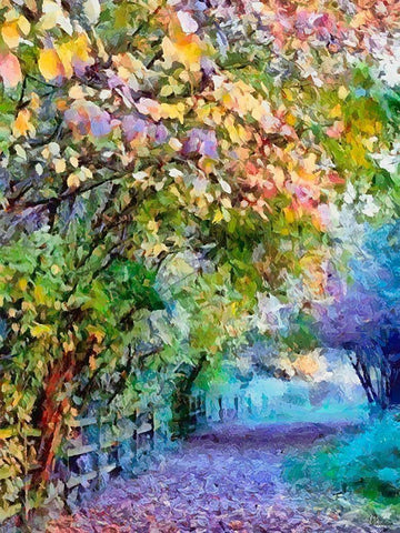 All Colors of Spring Black Ornate Wood Framed Art Print with Double Matting by Medeiros, Celito