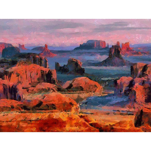 Monument Valley NP 1 White Modern Wood Framed Art Print by Medeiros, Celito